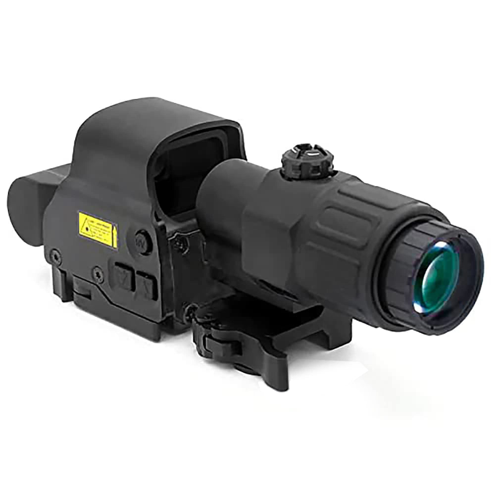 HATSEN 558 sight and G33 magnifier enable rapid target acquisition.