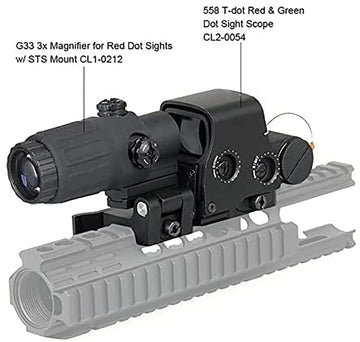 HATSEN quick-release mount on a 20mm rail allows tool-free switching.