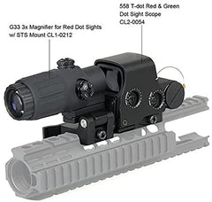 HATSEN quick-release mount on a 20mm rail allows tool-free switching.
