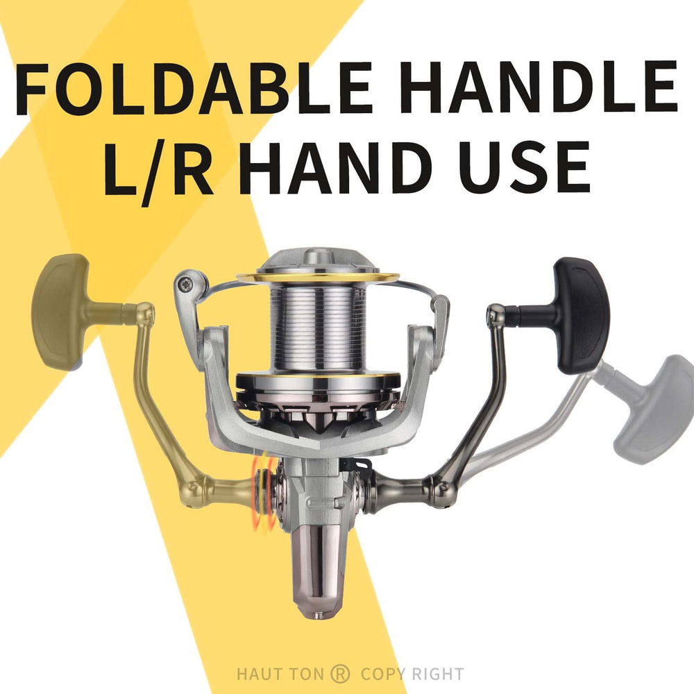 HAUT TON Spinning Reel braid and mono setup illustration for line versatility.