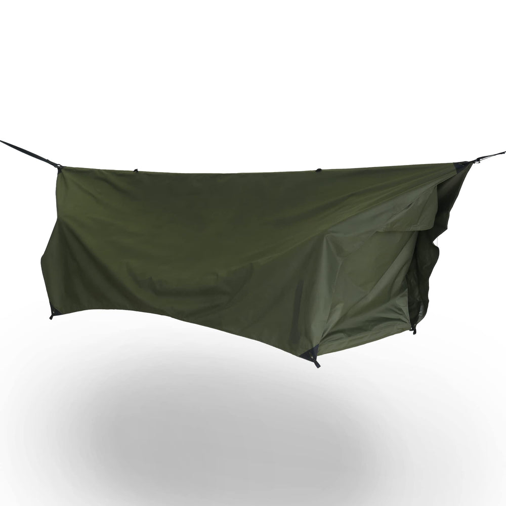 Haven Safari lay-flat hammock setup demonstrates spacious comfort for a restful outdoor night.