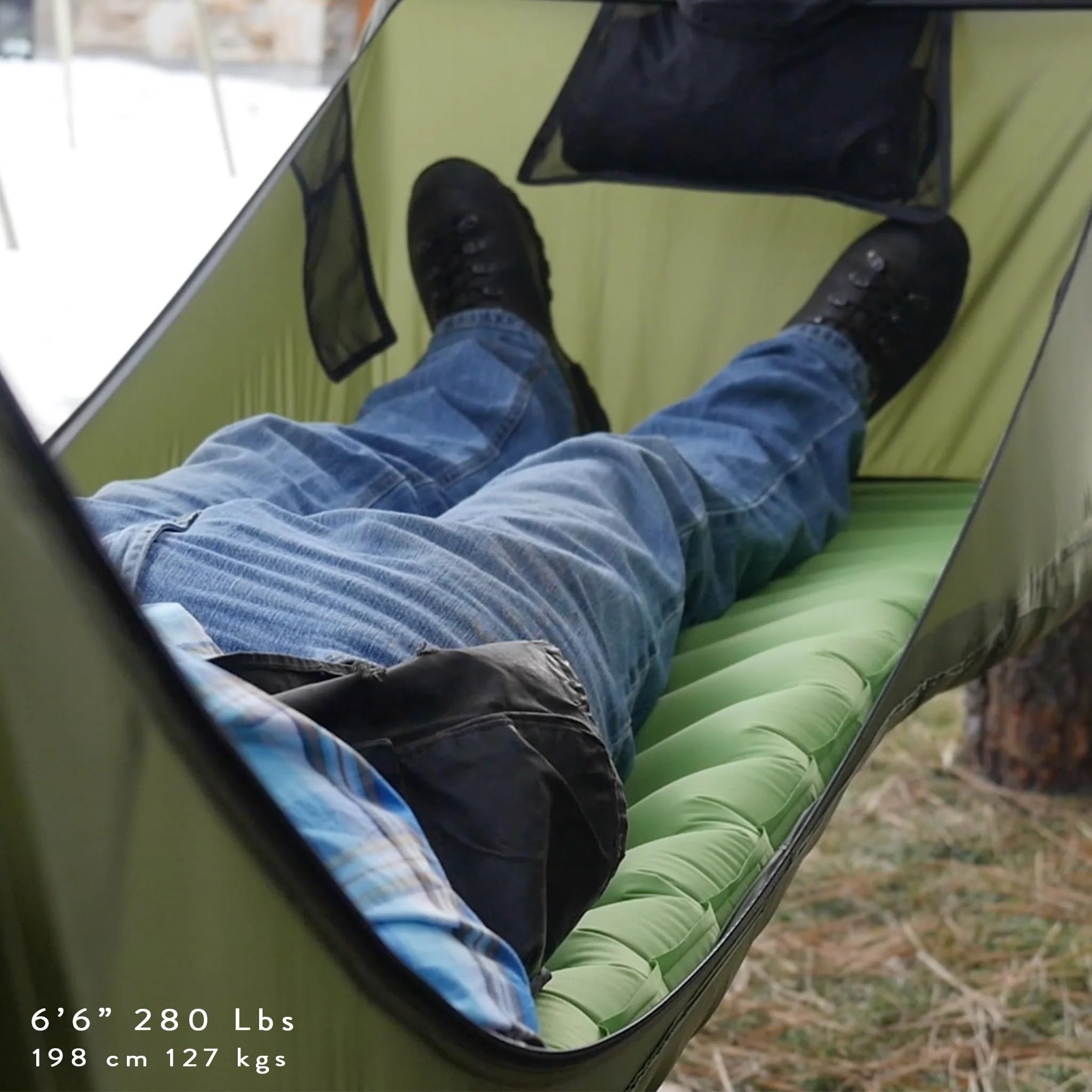 Haven Tents pump sack for easy pad inflation on-site.