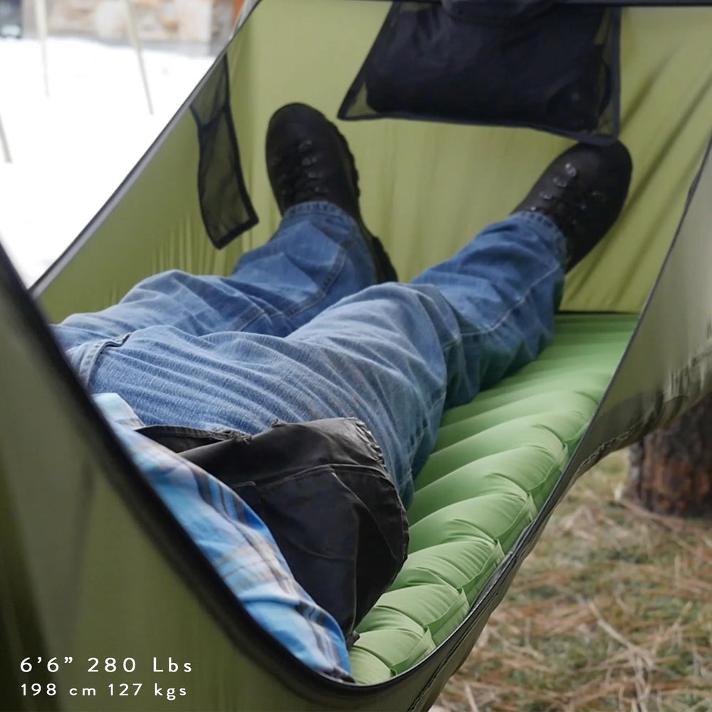 Haven Tents pump sack for easy pad inflation on-site.