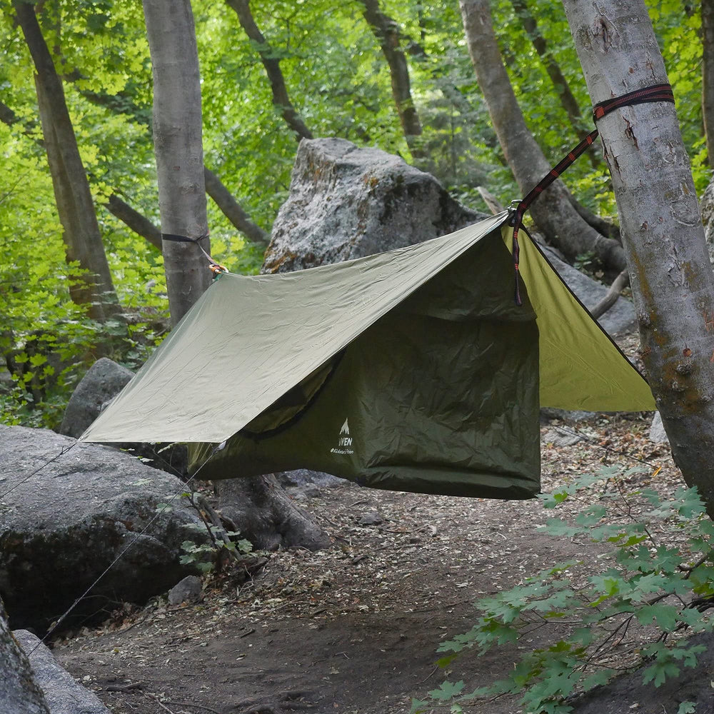 Haven Tents Original lounge strap image conveying daytime lounging versatility