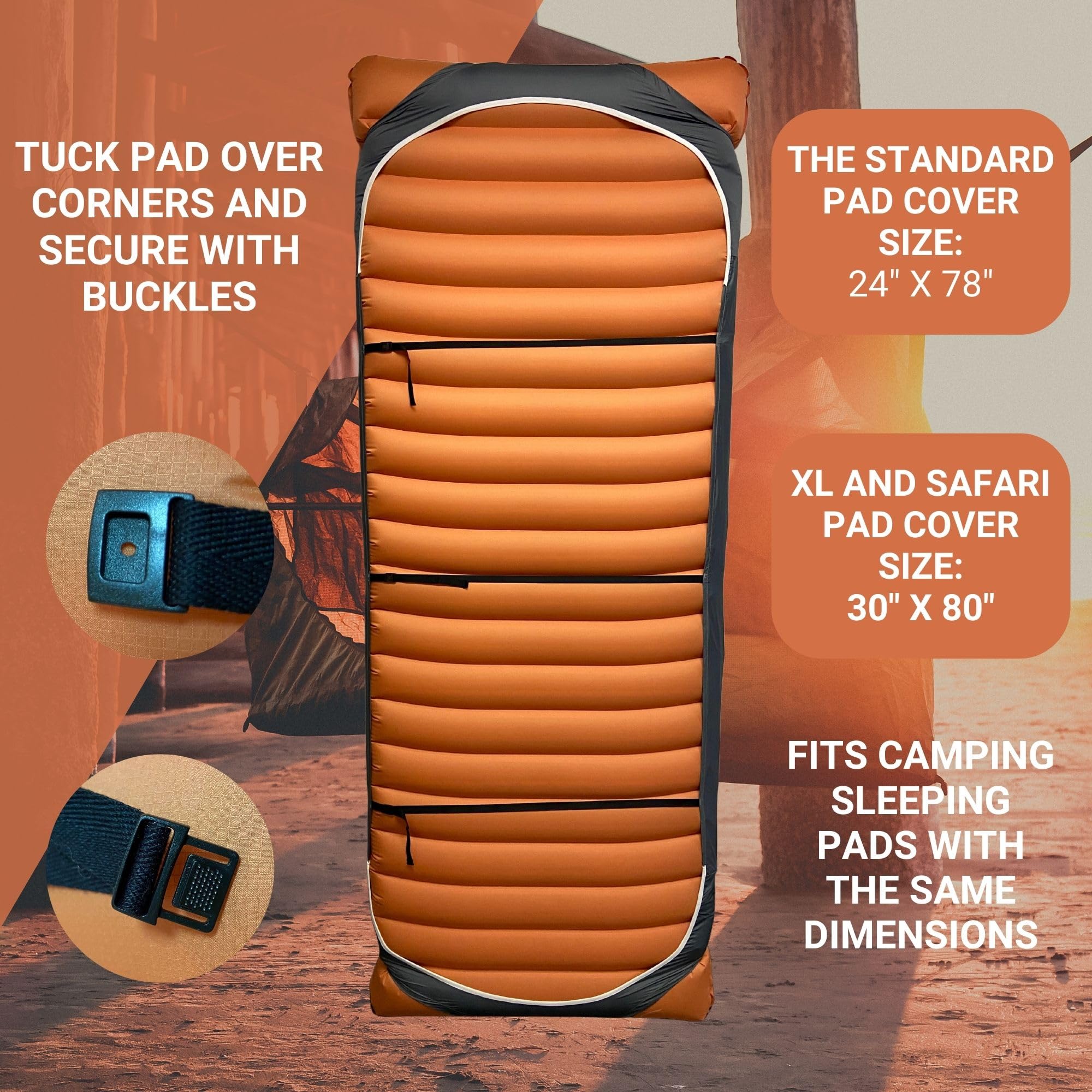 Haven Tents pad cover packaging and travel-ready storage.