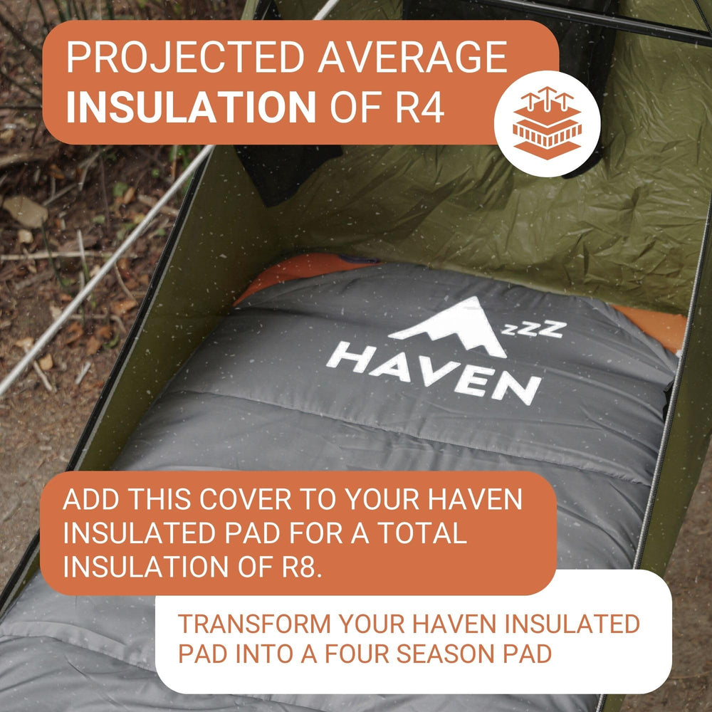 Haven Tents pad cover compatibility with Standard and XL/Safari pads.