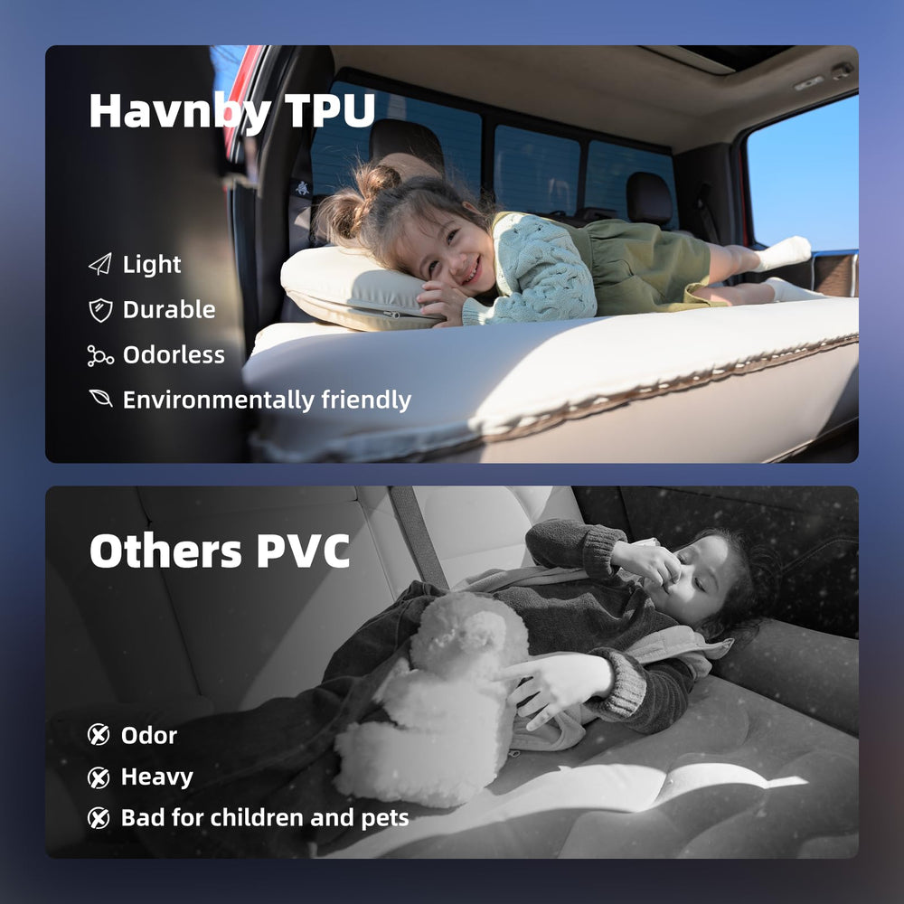 Havnby mattress with integrated pump for RAM cabin setup