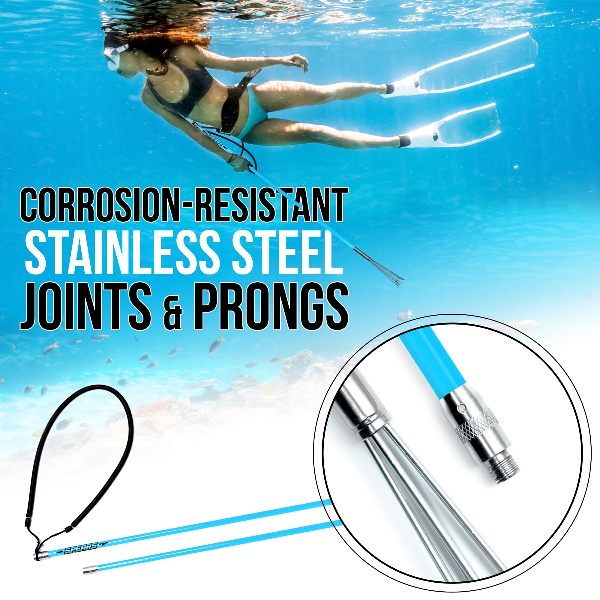 Pole spear gear and accessories for Hawaiian Sling