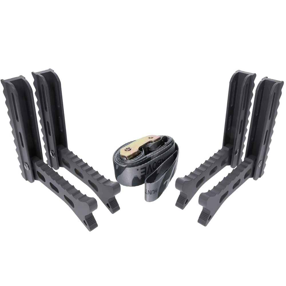 Compact portable bowhunting stand with Helium steps