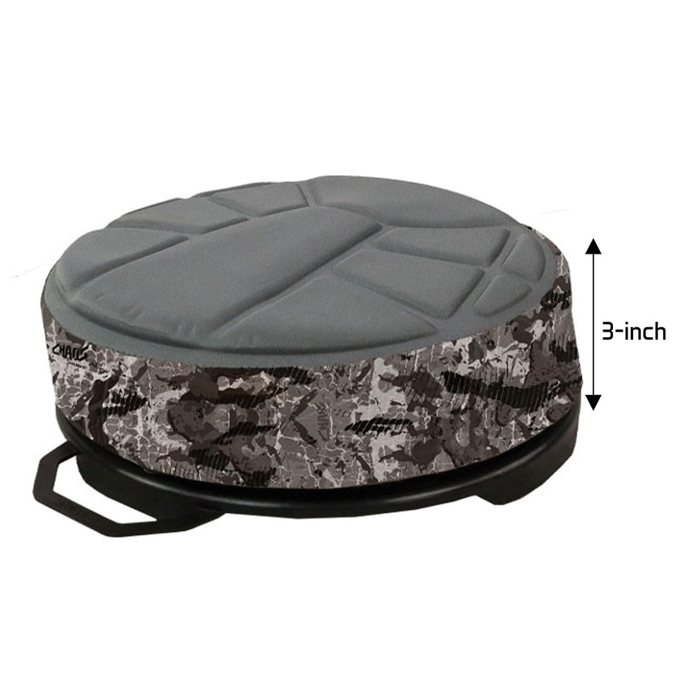 Hawk memory foam bucket seat spins 360 degrees for versatile movement.