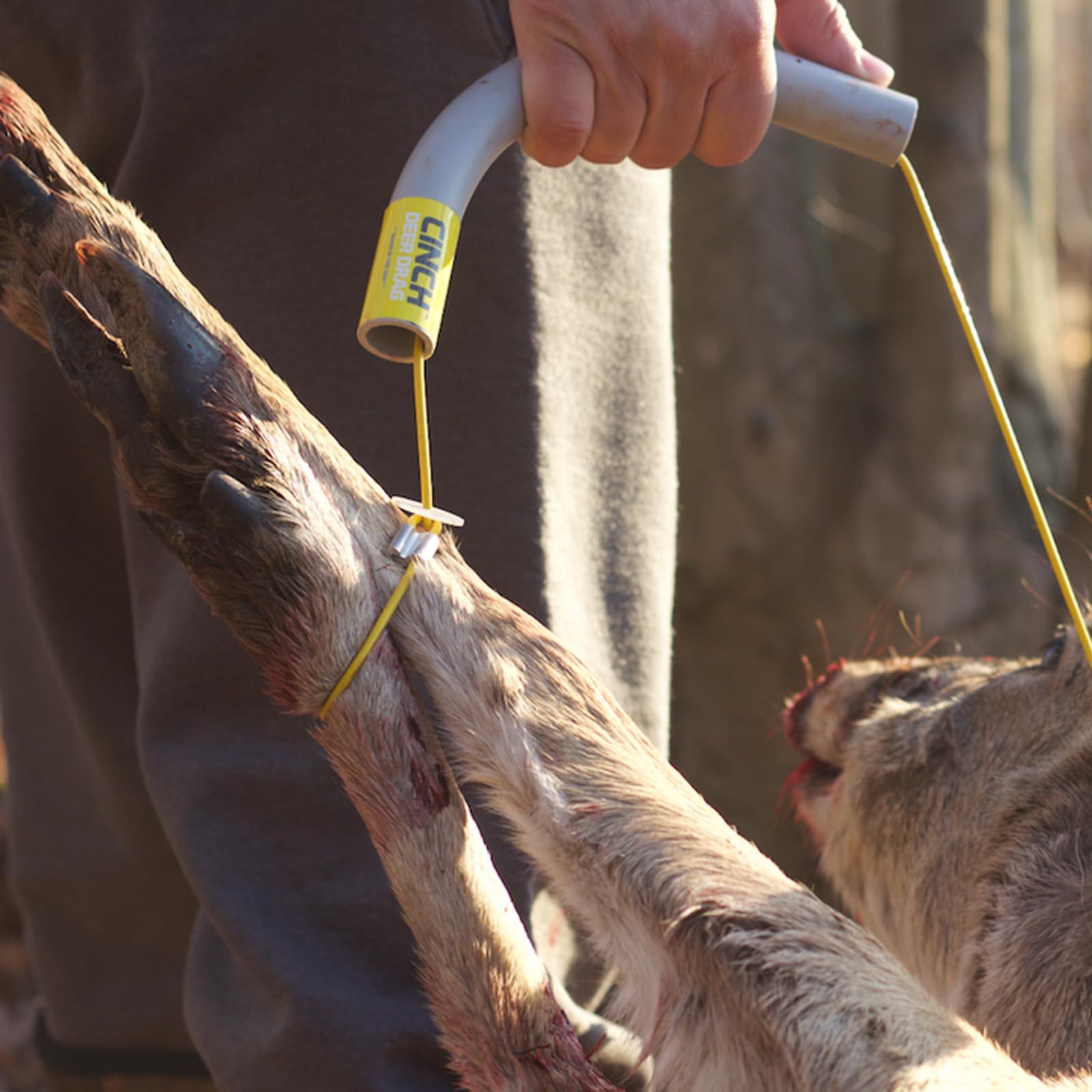 Hawk Cinch Deer Drag tactical-terrain-use helps navigate brush and rough ground.