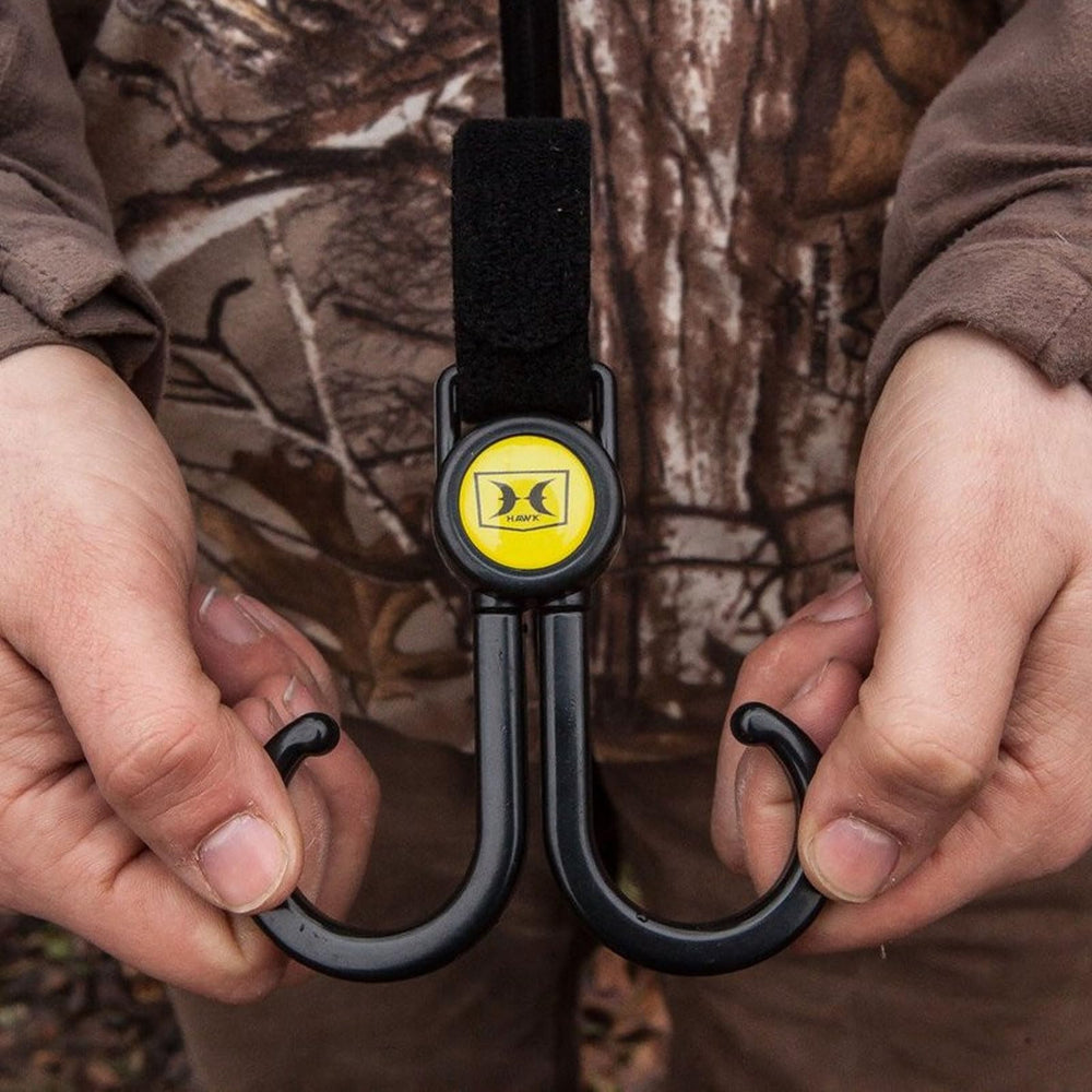 Hawk Claw adjustable straps simplify mounting on varied packs.
