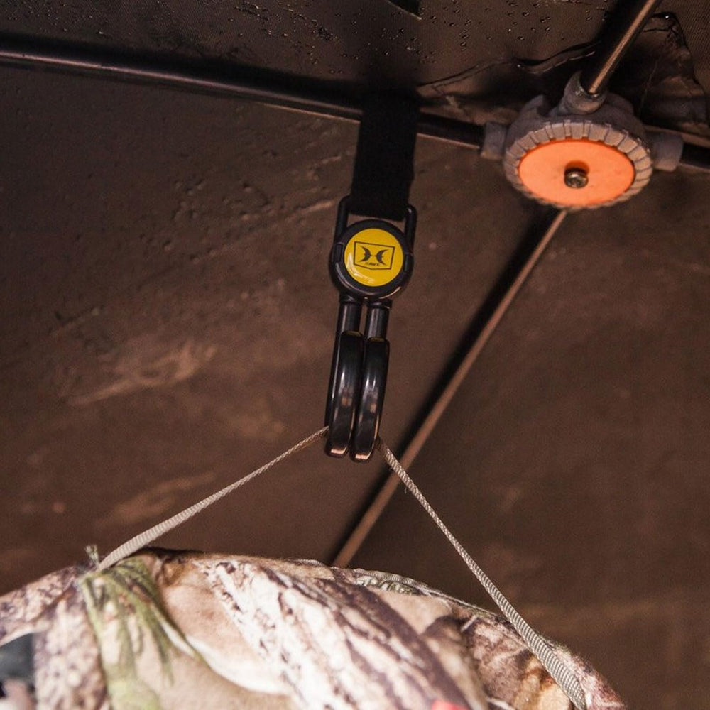 Hawk Claw hangs easily from a backpack for fast access.