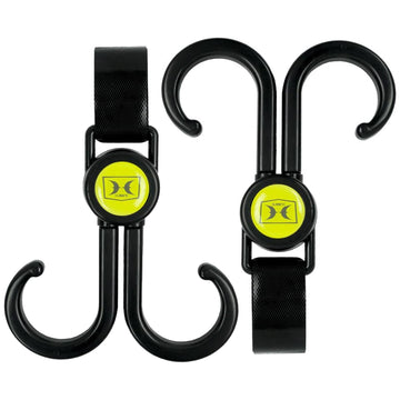 Hawk Claw Hanging Hook 2PK with dual swivels enabling flexible gear management.