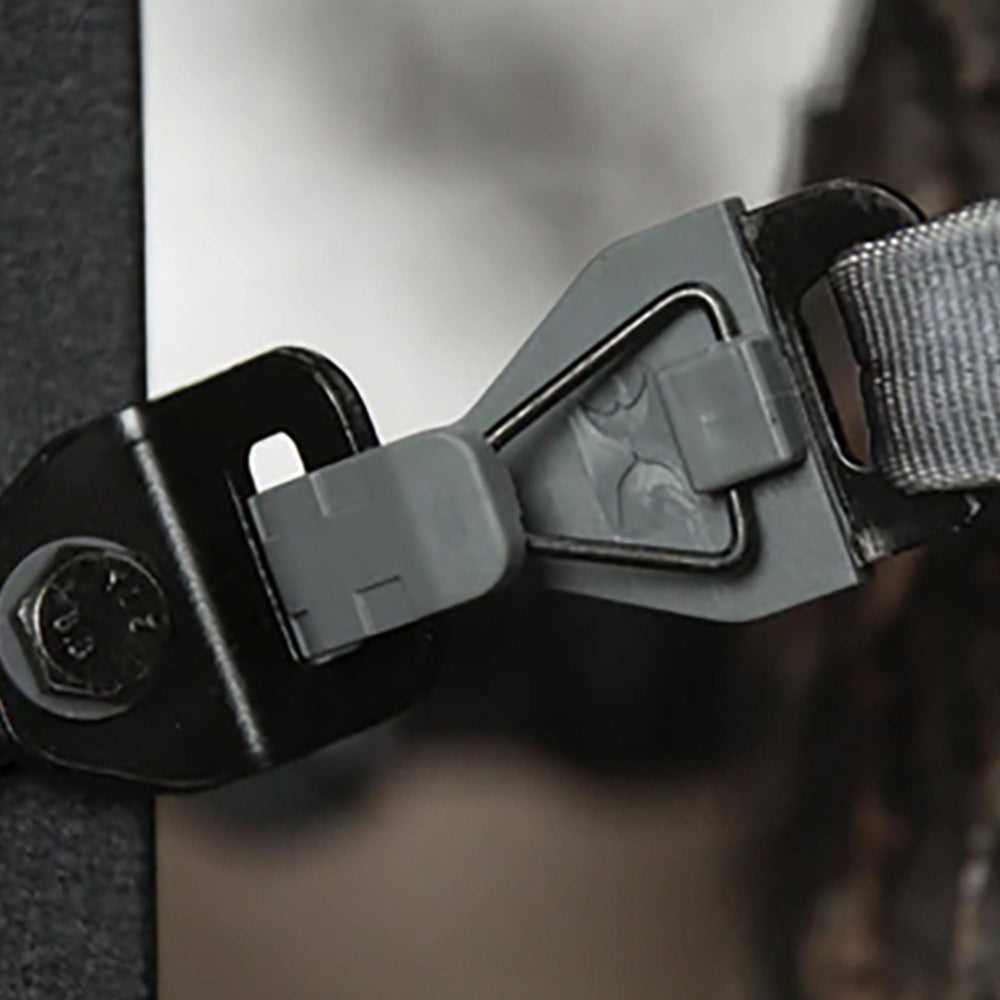 Hawk Combat textured mud finish camouflages the stand in brush.