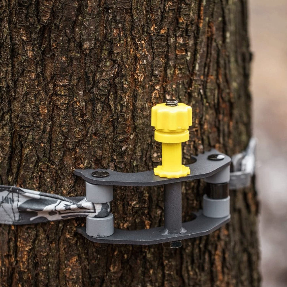 Close-up of safe post-and-socket setup enabling quick mounting.
