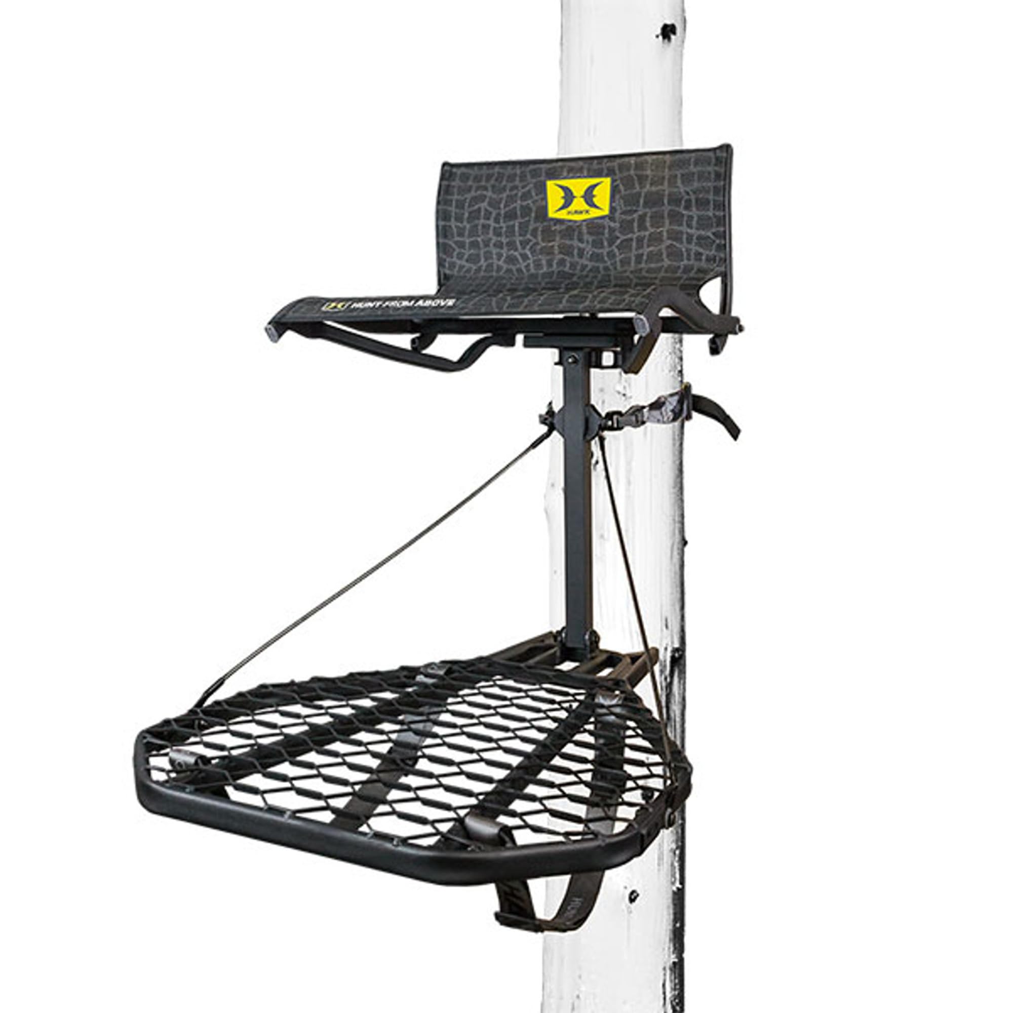 Hawk Cruzr hang-on stand with 1-piece design for quiet setup.