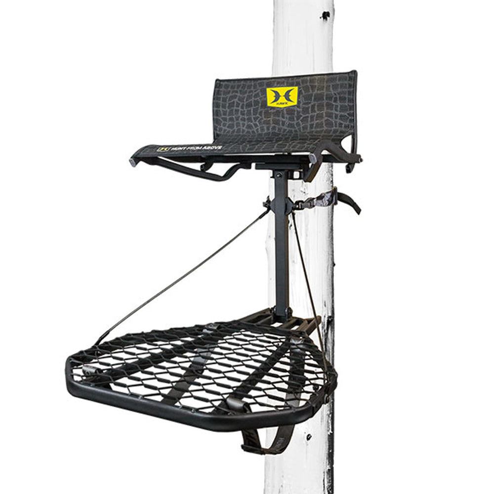 Hawk Cruzr hang-on stand with 1-piece design for quiet setup.