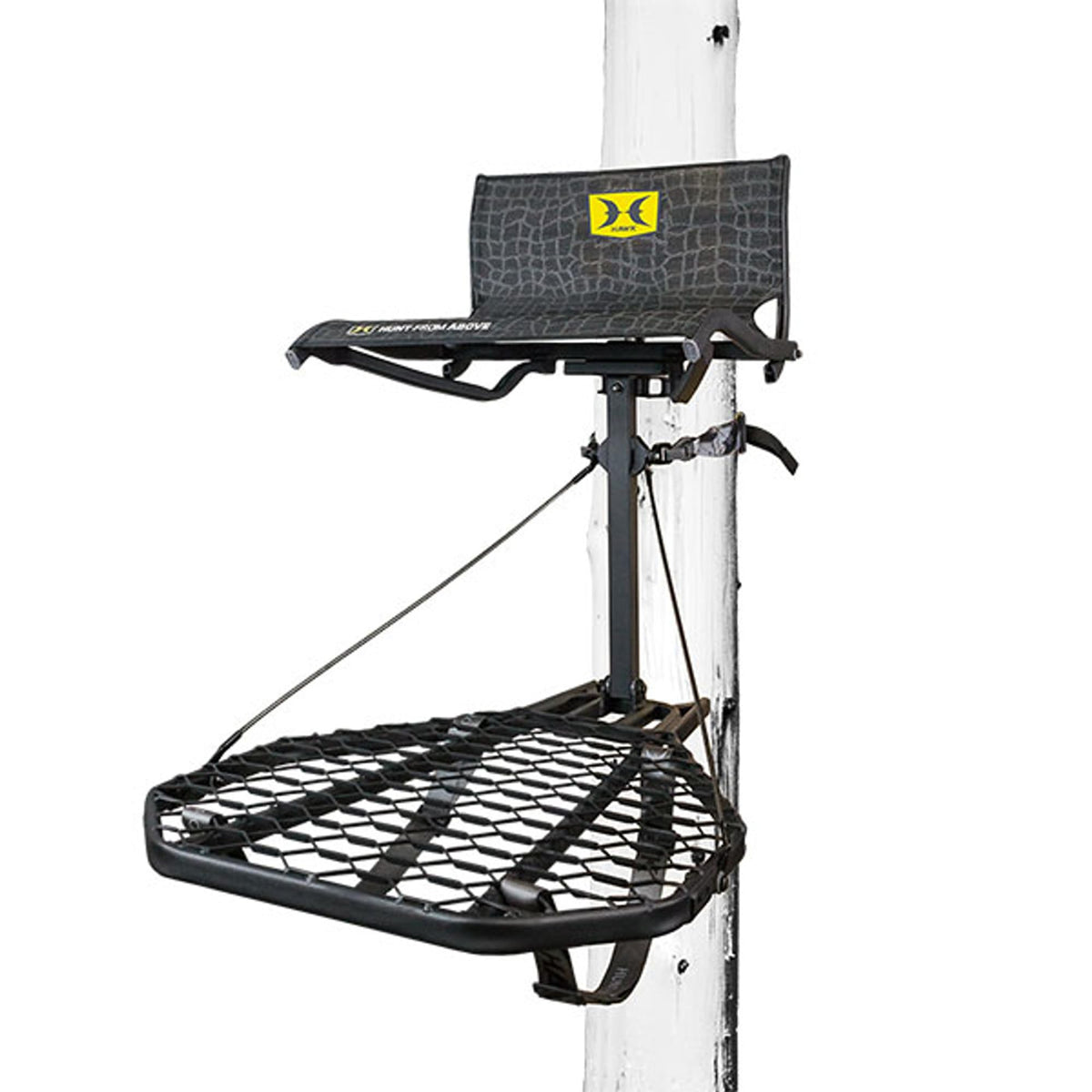 Hawk Cruzr hang-on stand with 1-piece design for quiet setup.