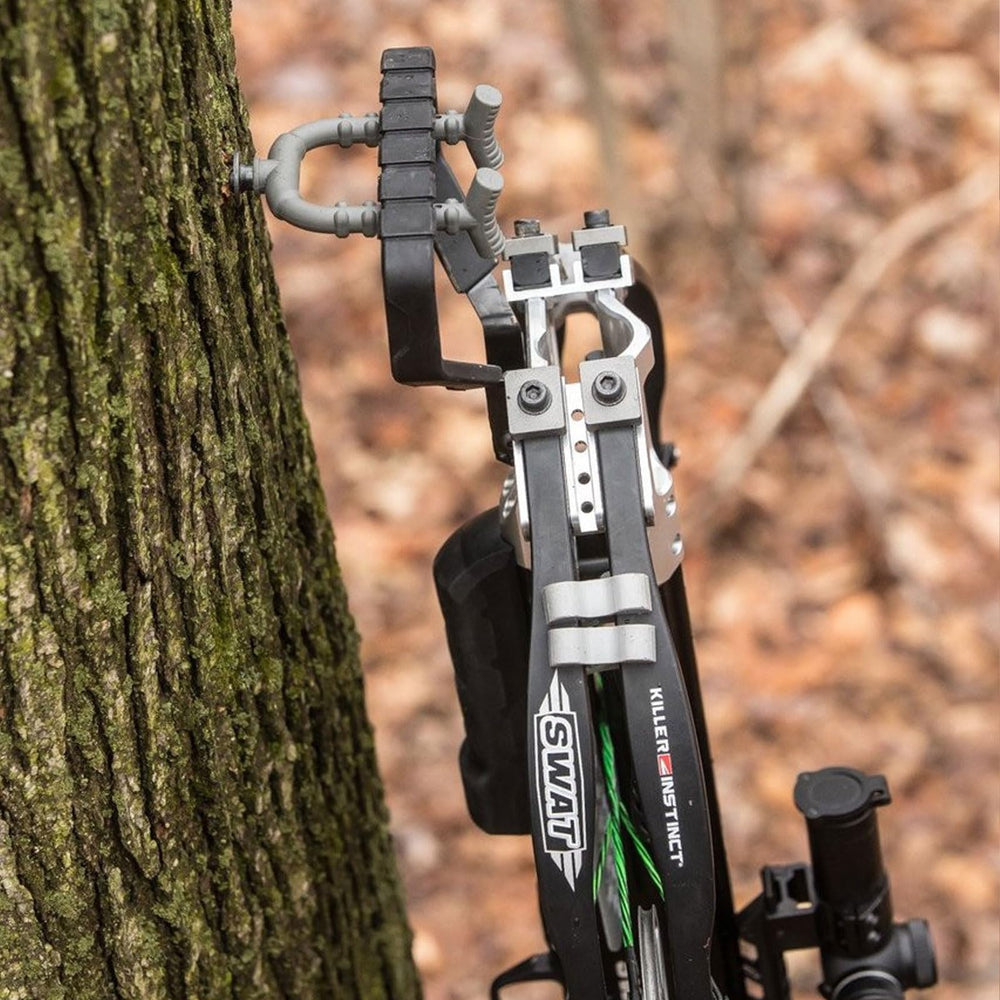 Hawk Duo Tree Hook easily screws into dense hardwoods for stable mounting.