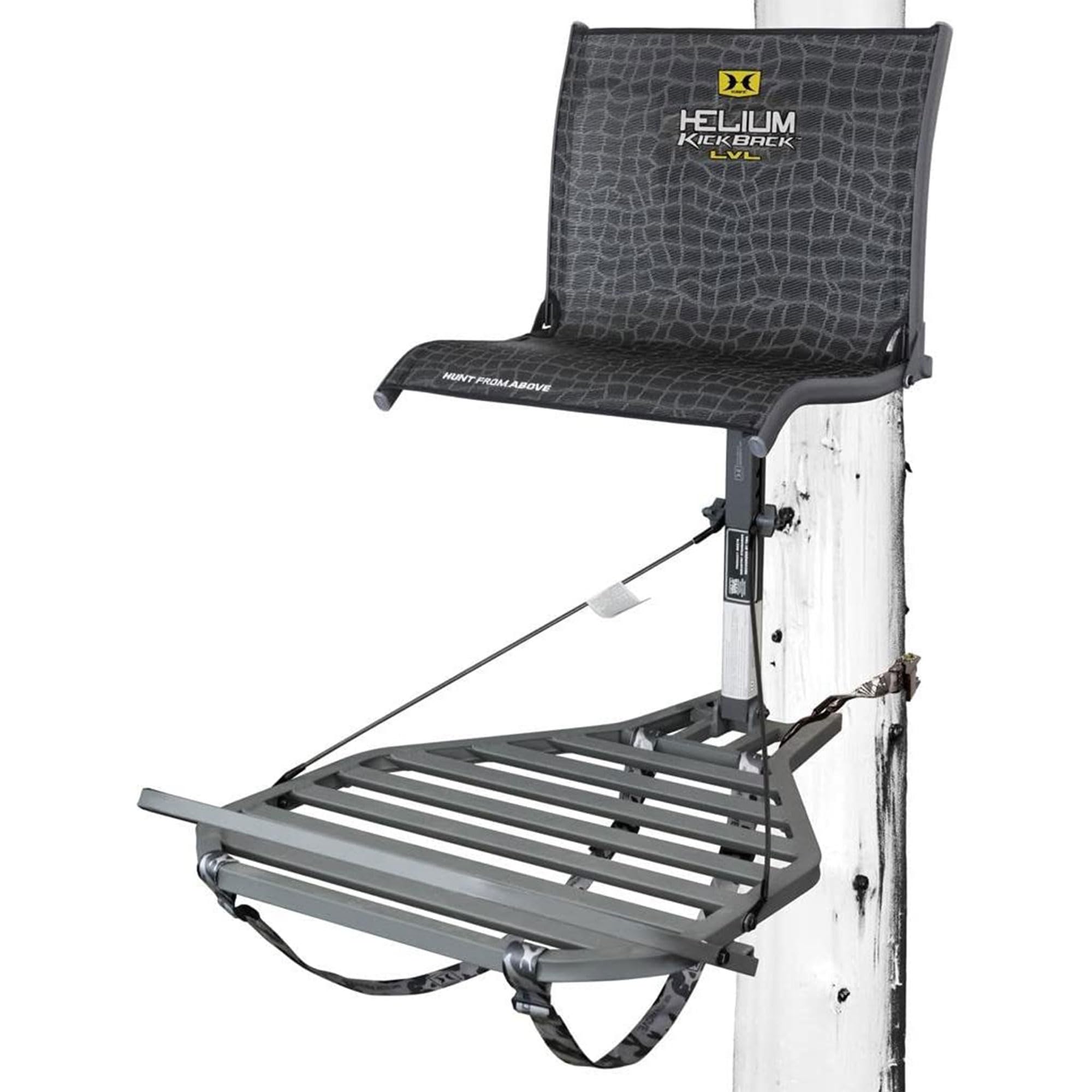 Hawk Helium Kickback XL platform offers stable footing for confident hunts.