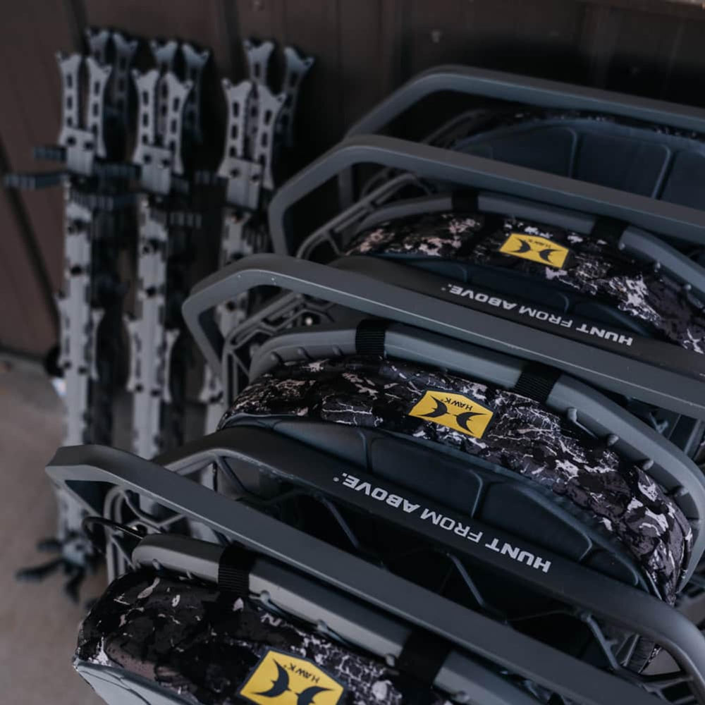 Hawk Hang-On uses lightweight aluminum for easy carrying in the field.