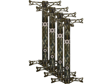 Hawk Helium Gen 2 20in climbing stick in camo with angled footpeg for smoother, secure climbs.
