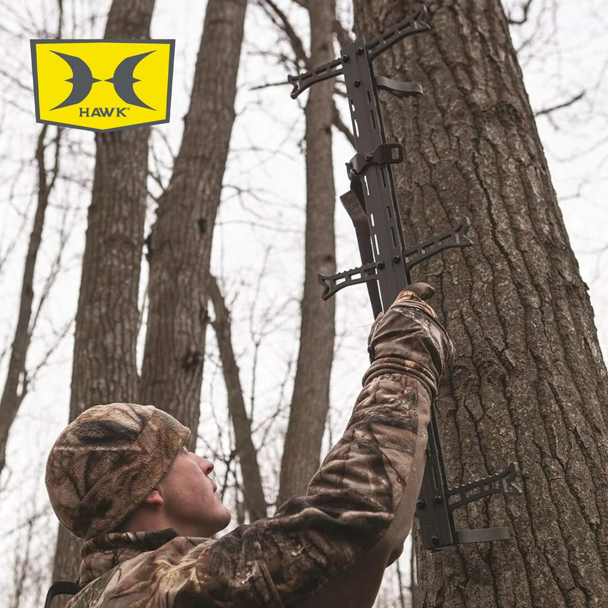Hawk Helium two-sided traction steps emphasize grip during ascent and descent