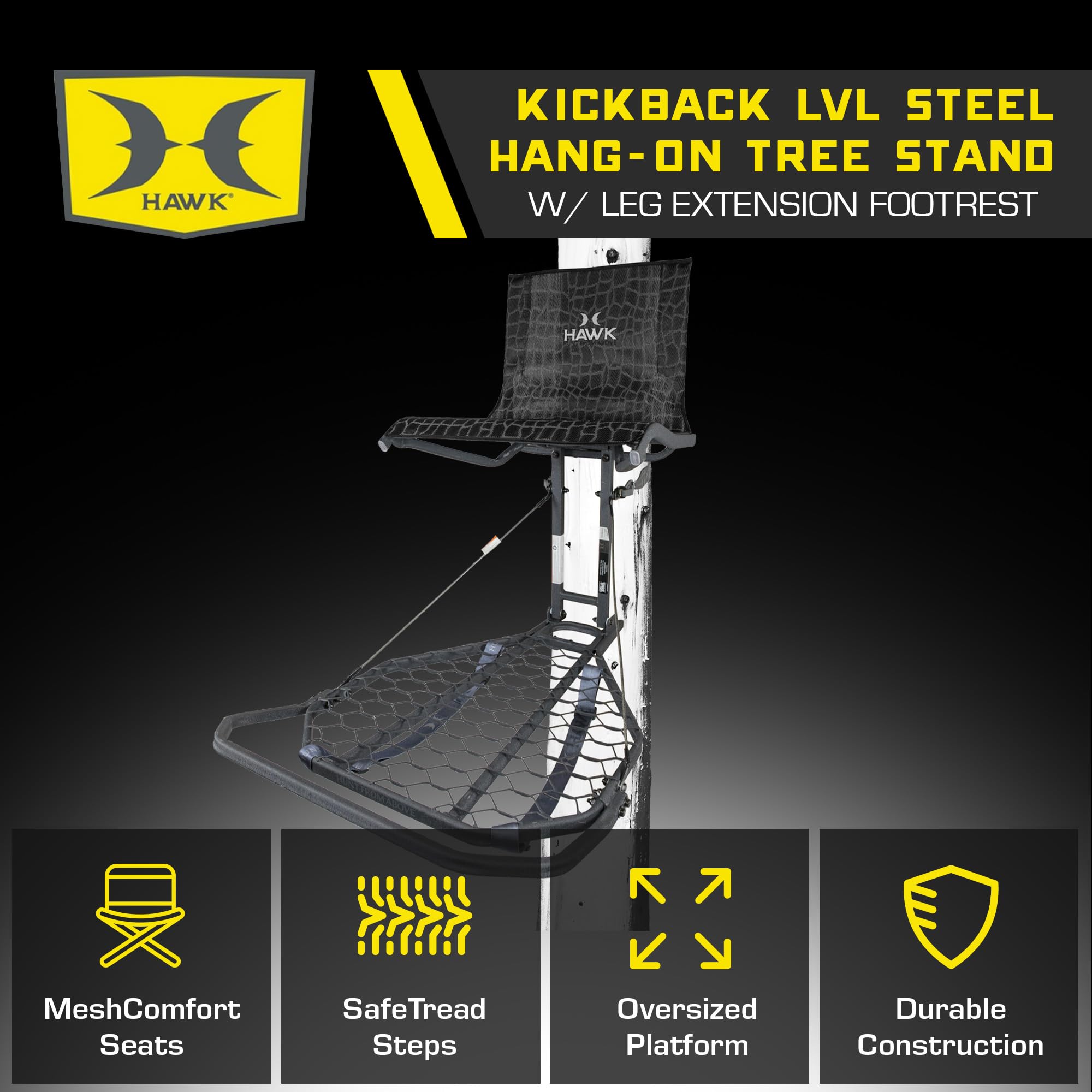 Hawk KickBack LVL lounger seat offers weather-resistant comfort for extended sits