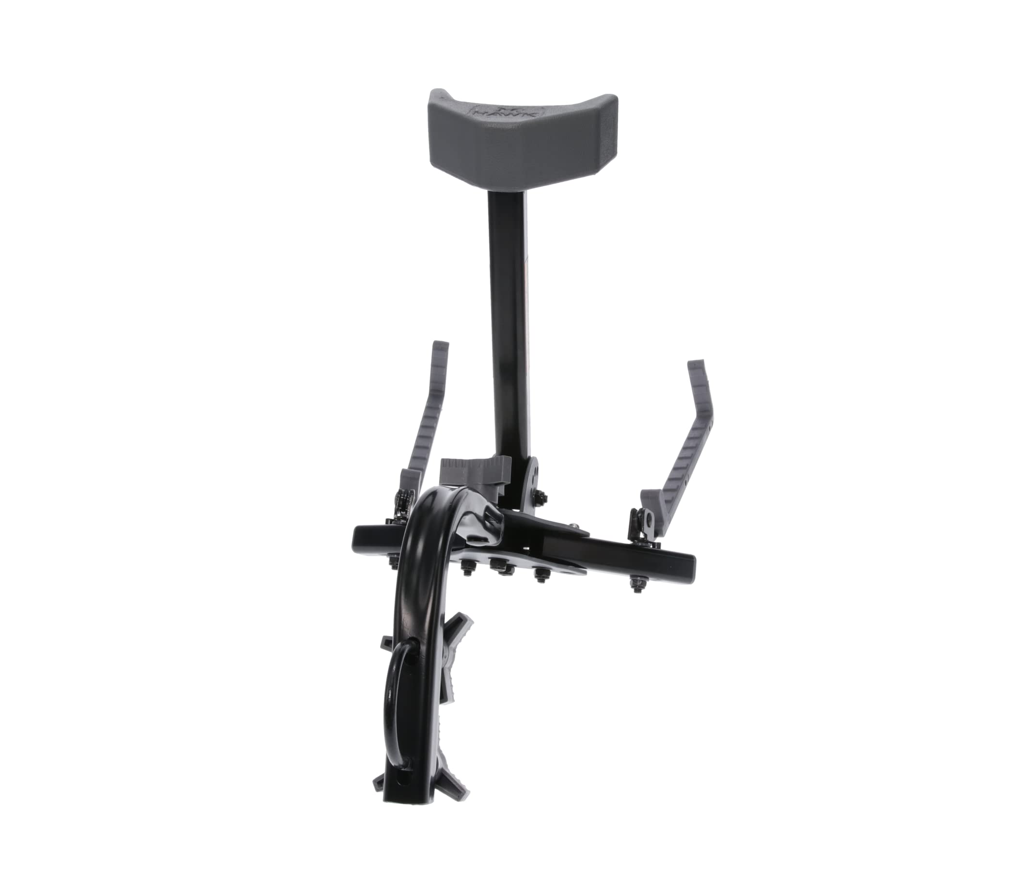 Hawk Kwik-Grab Crossbow Stand with V-cradle supporting the crossbow.