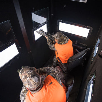 Hawk Office Box Blind fully assembled and field-ready for quick setup.