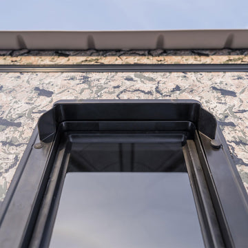 Hawk Office Box Blind floor pad detail demonstrates sound-dampening in action.