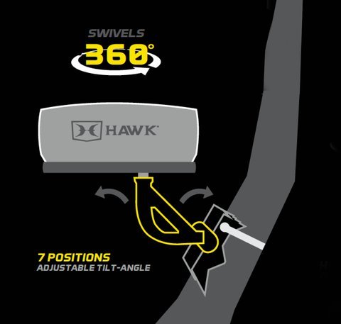 HAWK PERFORMANCE Silent hooks and teflon washers ensure quiet field setup.