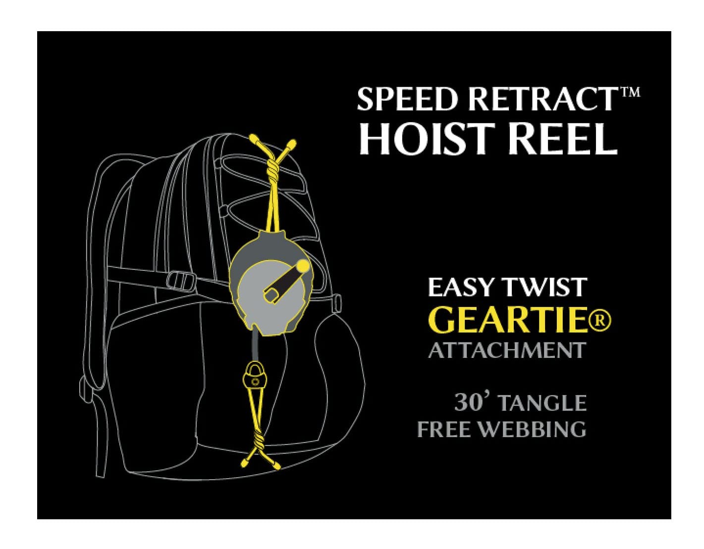 Hawk Speed Retract Hoist Reel 30 ft line ready for field use.