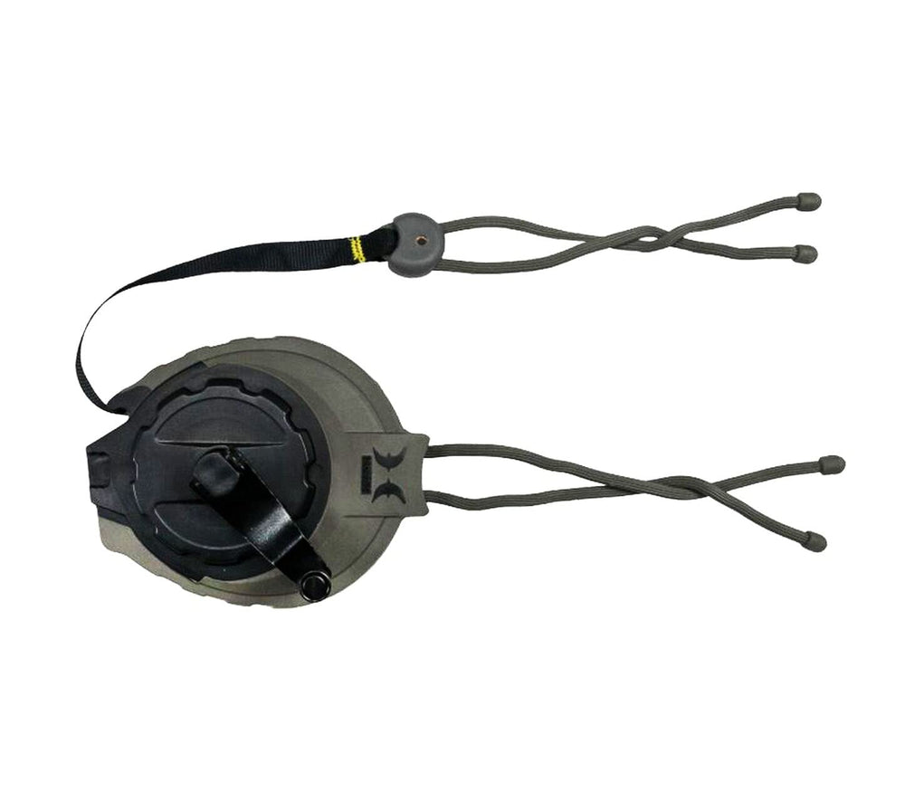 Hawk Speed Retract Hoist Reel compact handle for easy one-handed operation during climbs.