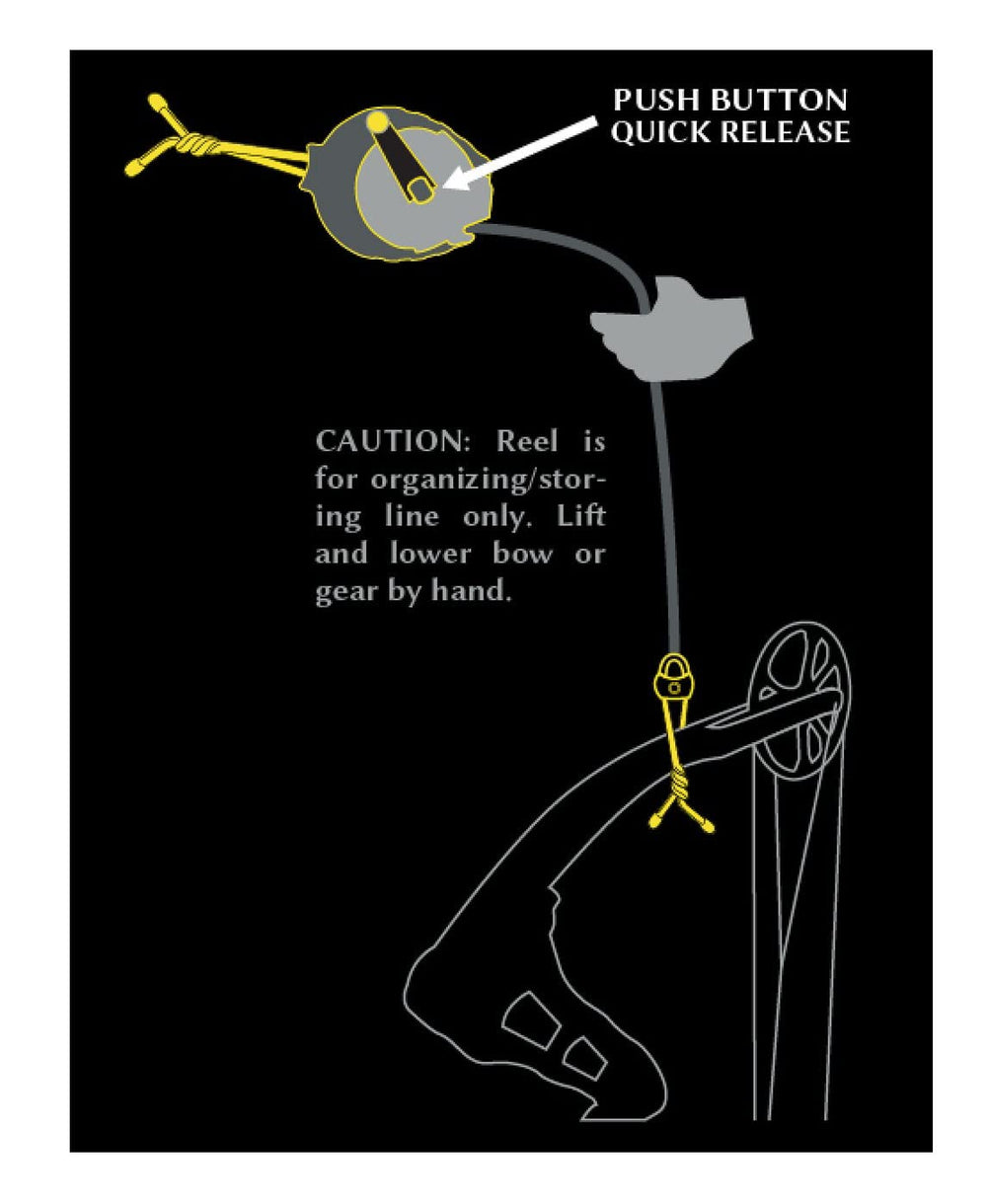 Hawk Speed Retract Hoist Reel in-use tree stand setup for streamlined safety.