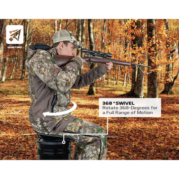 Hawk Treestands 360-Degree Buck Seat bucket-base compatible setup.