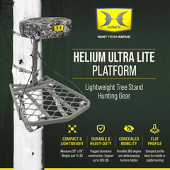 Hawk Ultra Lite Hang-On's lightweight aluminum frame reduces pack weight.