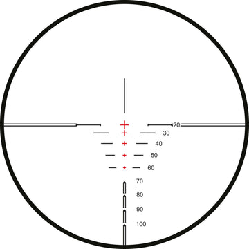 Hawke XB1 crossbow scope optics close-up shows crystal-clear, multi-coated lenses.