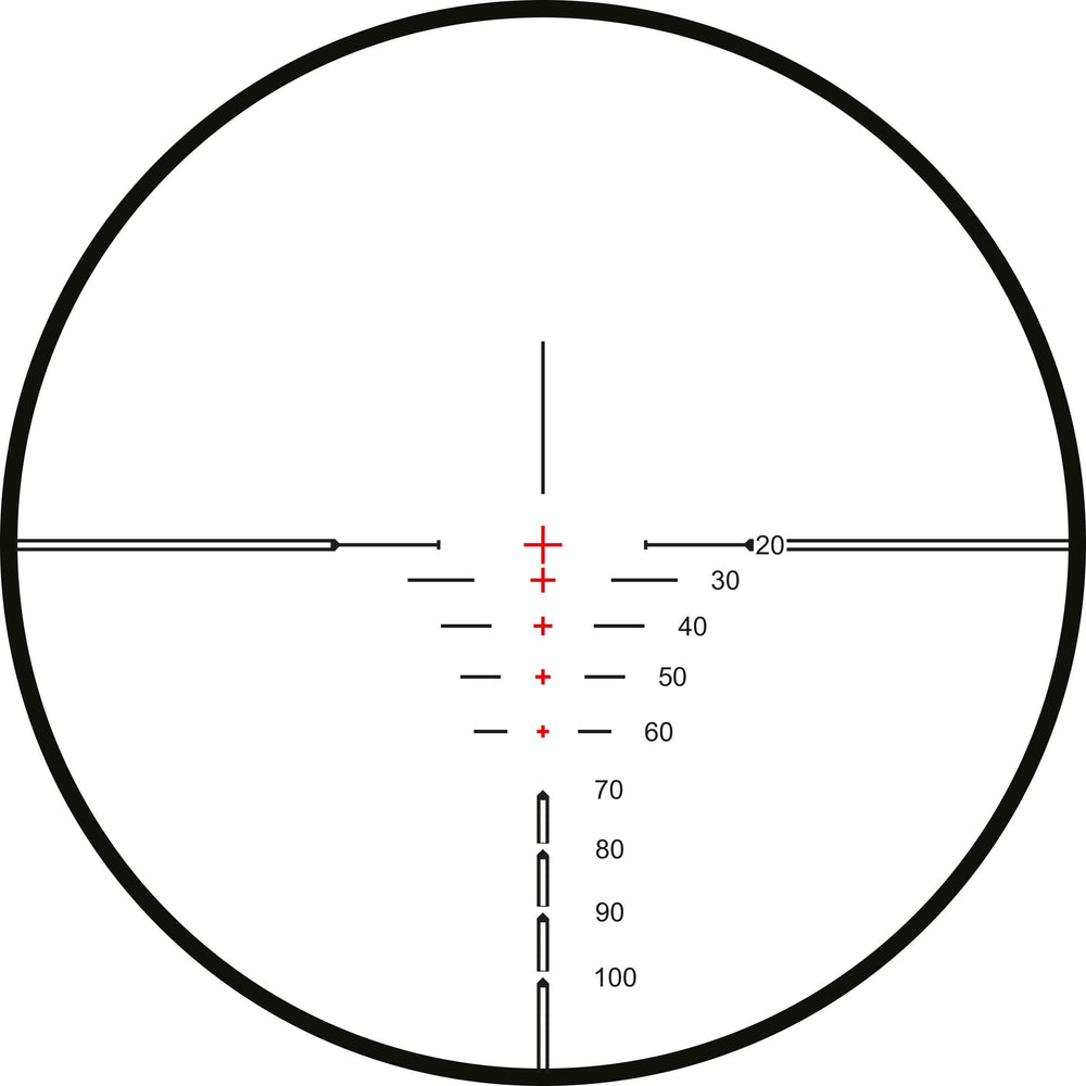 Hawke XB1 crossbow scope optics close-up shows crystal-clear, multi-coated lenses.