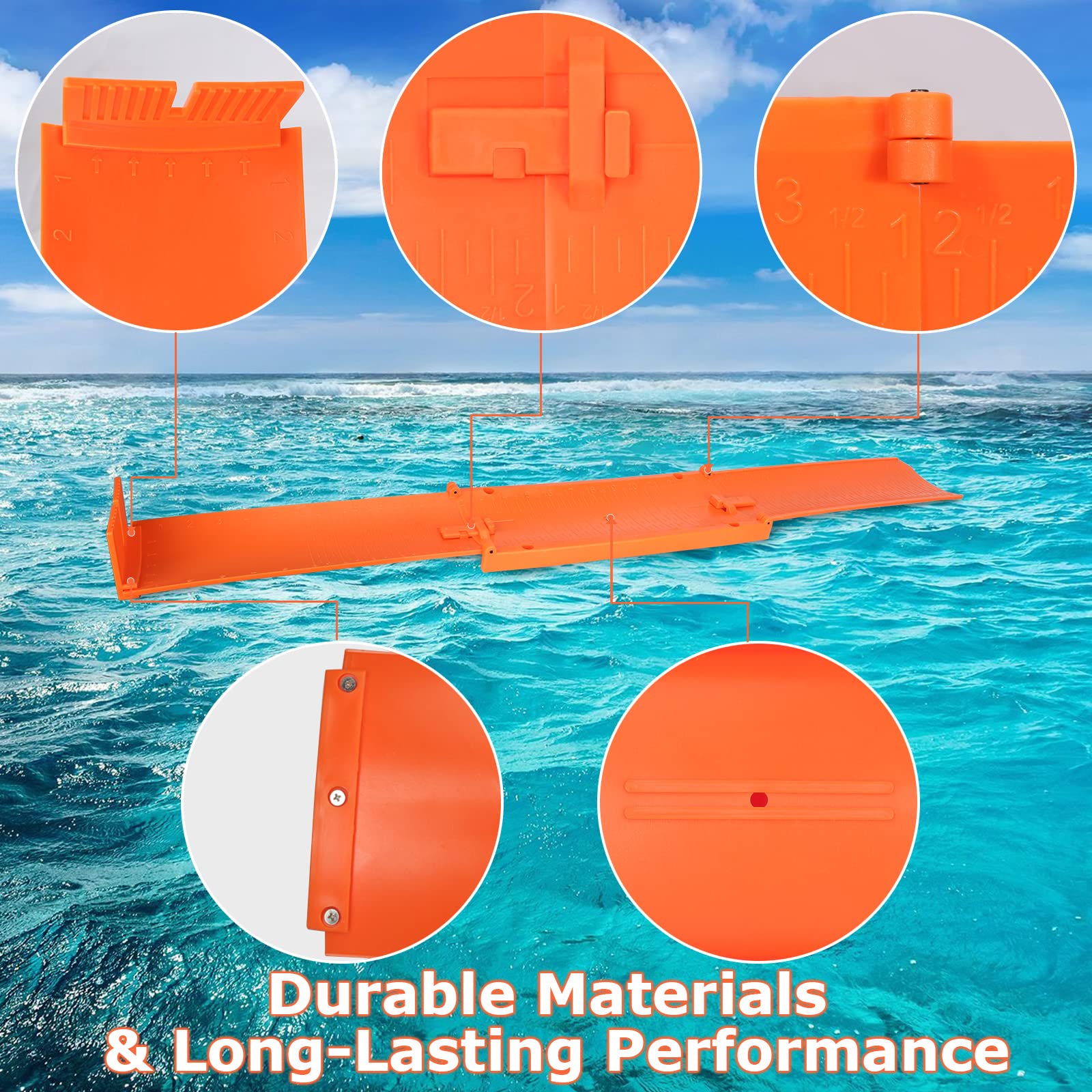 Concave and convex measuring surface with raised scale