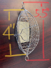 Hayabusa A-008E chum cage snap-close door keeps bait secure.