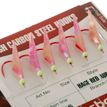 Hayabusa EX030-10 Sabiki rig pack displays convenient multi-hook setup