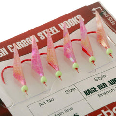 Hayabusa EX030-10 Sabiki rig pack displays convenient multi-hook setup