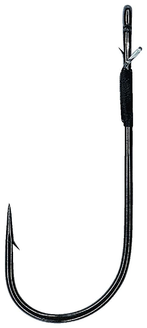 Hayabusa FPP straight worm hook with bait keeper, enhances rig stability for flipping and pitching.