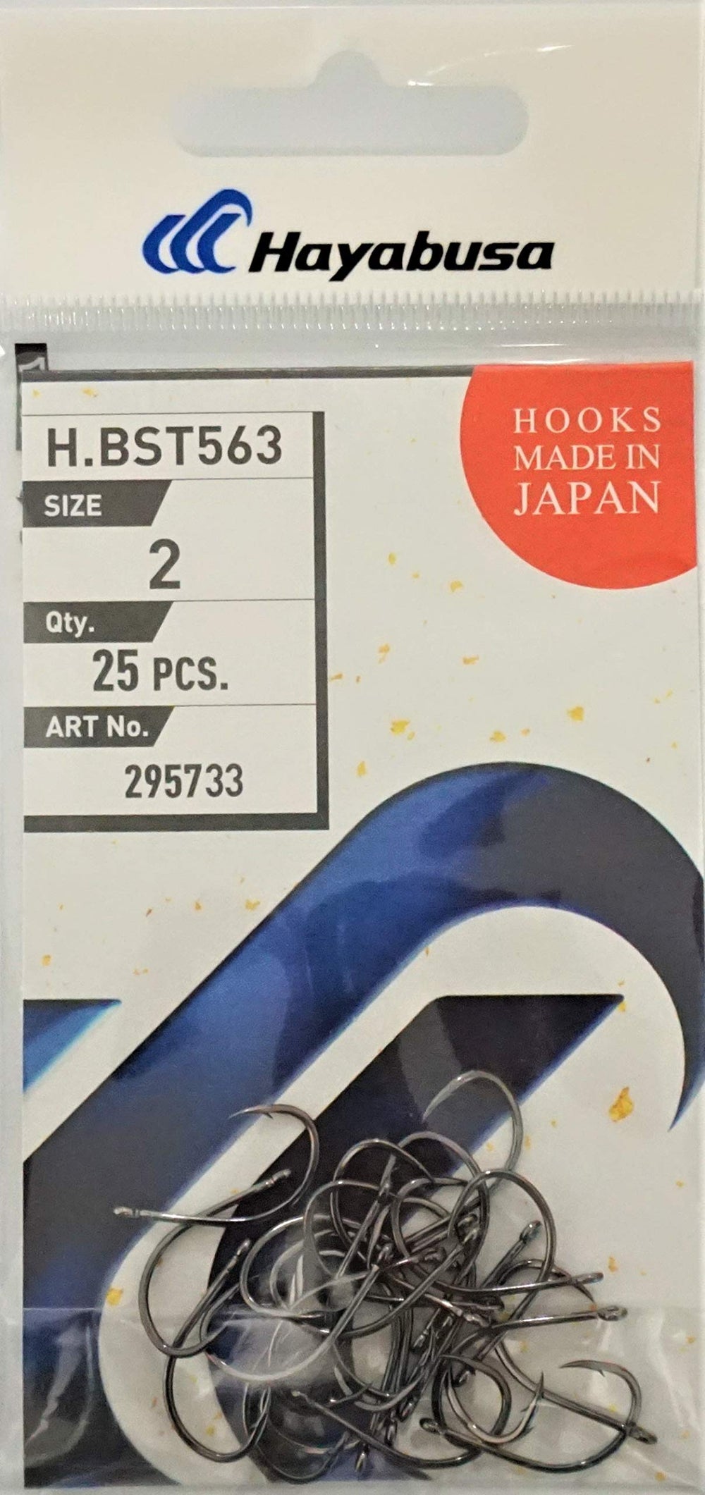 Hayabusa Octopus Short Hook closeup shows black nickel finish for lasting corrosion resistance.