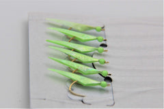 Detail of glowing beads on Hayabusa Sabiki for night fishing