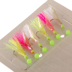 Hayabusa S-505E-8 rig features bright hooks for rapid baiting.