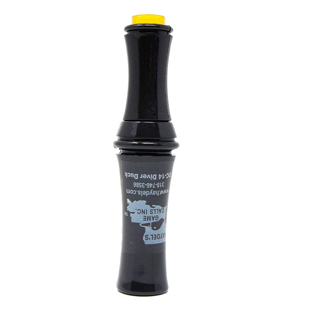 Haydel's DC-14 diver duck call with removable exhaust plug for volume control