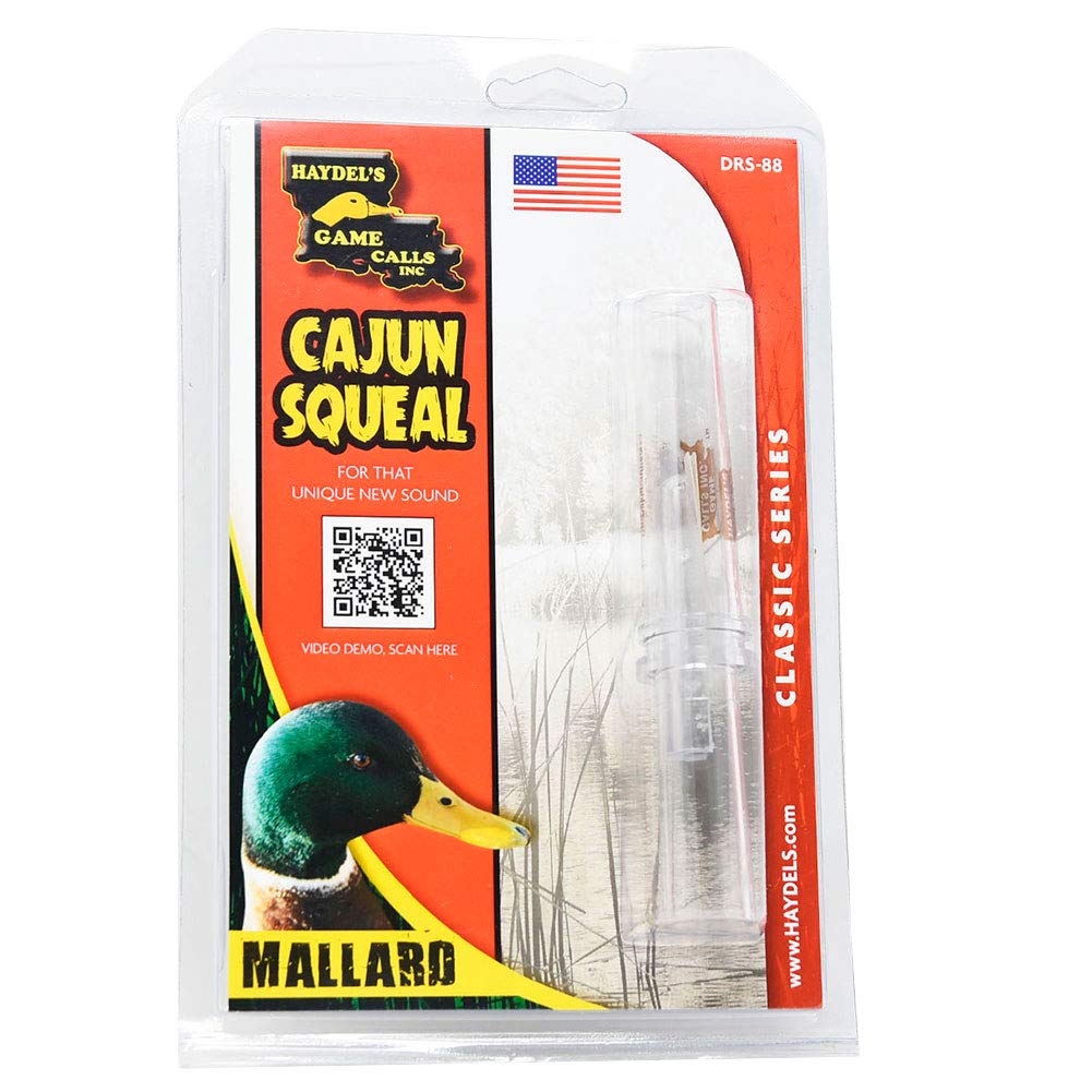 Haydel's DRS-88 clear polycarbonate duck call ready for mallard calls